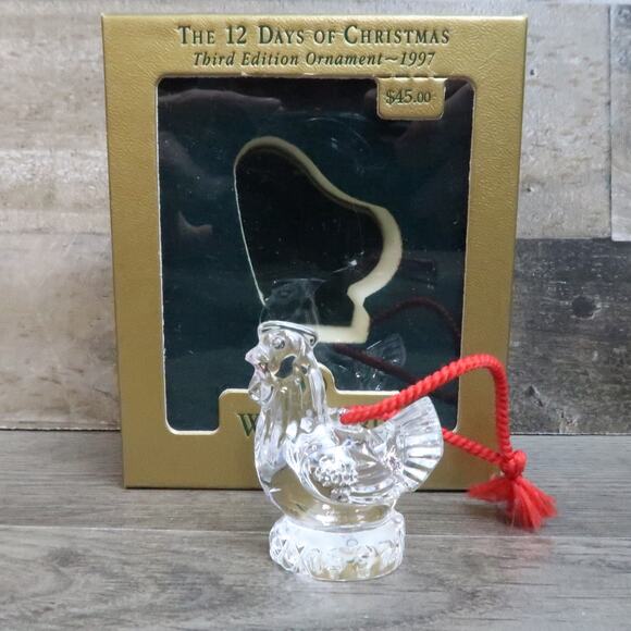 Waterford Crystal 12 Days Of Christmas Day 3 Three French Hens - Picture 1 of 6